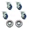 Service Caster Regency 600UBCKIT6 U-Boat Locking Caster and Wheel Replace Set - REG-20S414PPUBBLU-TLB-TP2-4PPUD820-2 - alternate 1